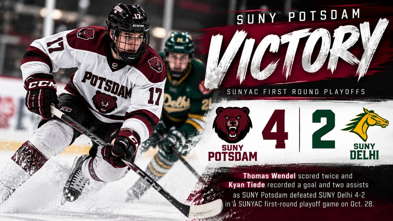 Submitted photo for: SUNY Potsdam men’s soccer wins first SUNYAC playoff game