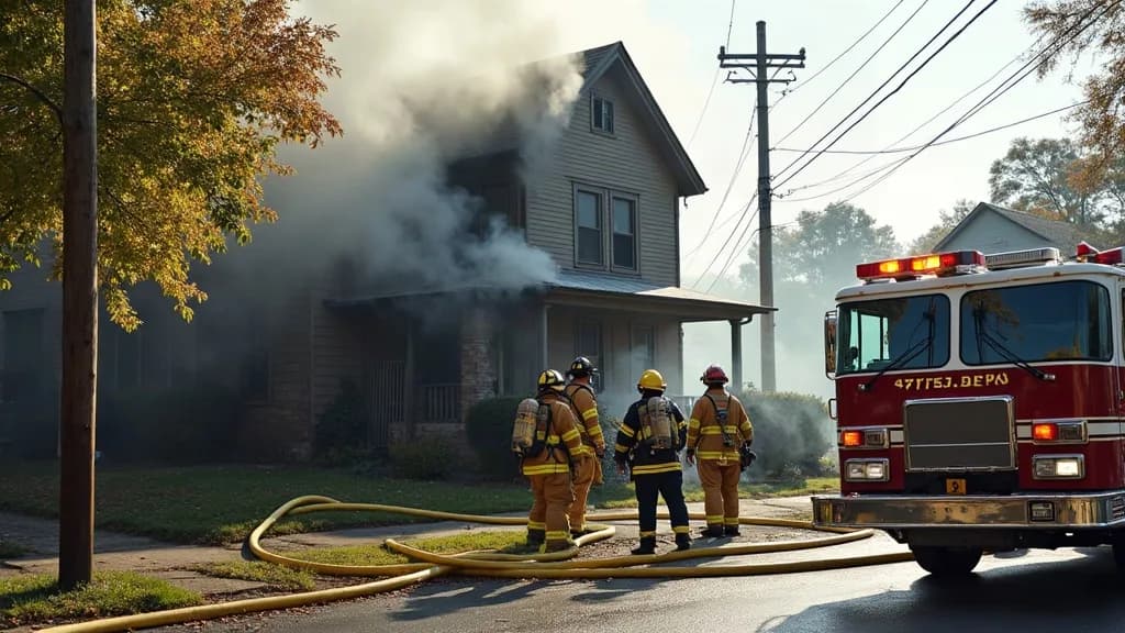 Editorial illustration for: Fire damages Watertown home; occupant treated for smoke inhalation