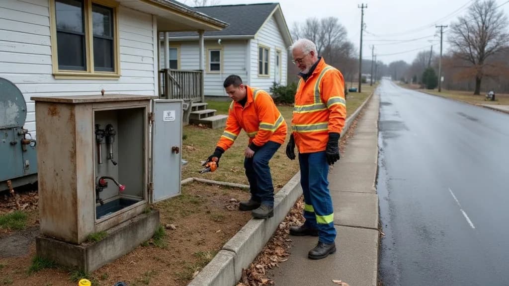 Editorial illustration for: Potsdam plans water shutoff box replacements during lead pipe survey