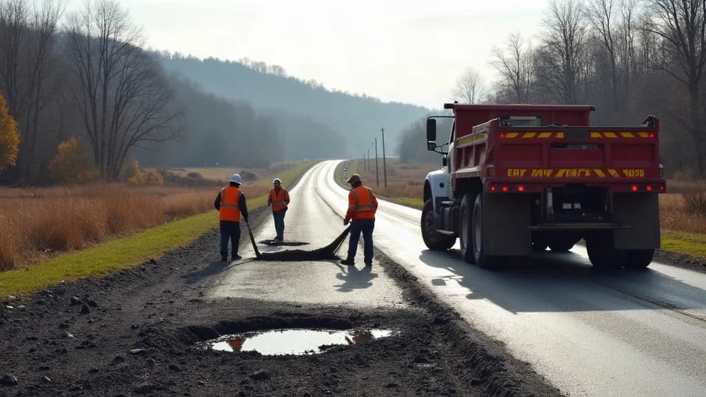 Editorial illustration for: State says 178,000 North Country potholes filled so far in 2026