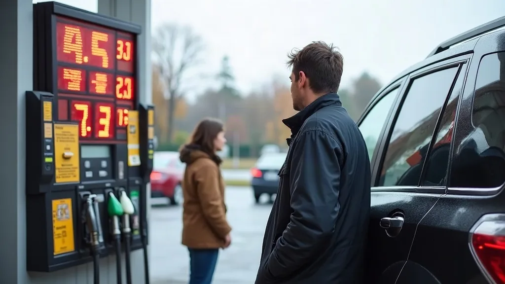 Editorial illustration for: Watertown average gas price reaches $4.55, up 13 cents
